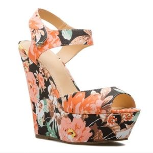 Floral Wedge Shoes